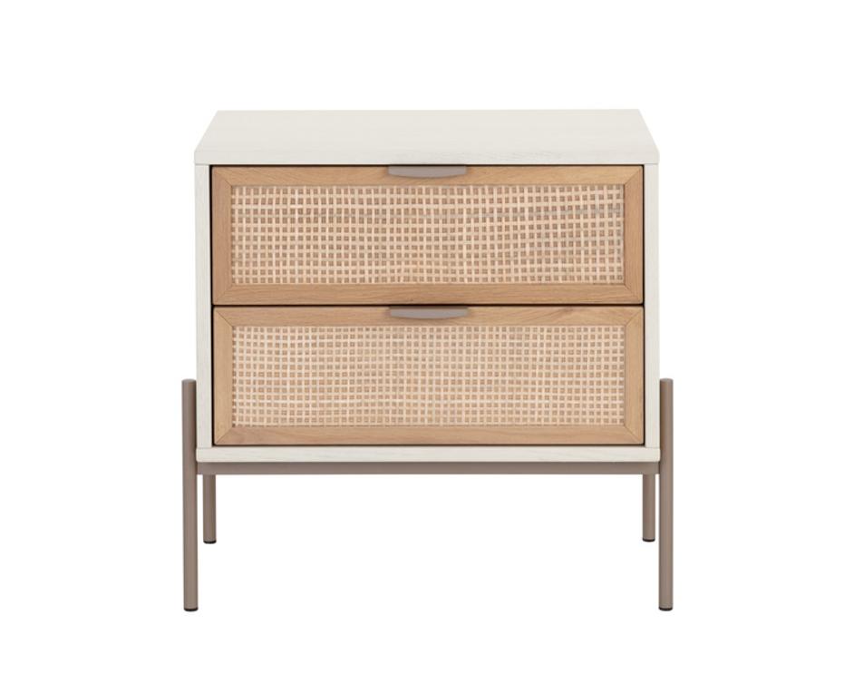 AVIDA NIGHTSTAND - CHAMPAGNE GOLD - CREAM/NATURAL by Sunpan