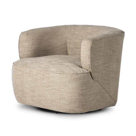 Mila Swivel Chair In Laken Stone by Four Hands