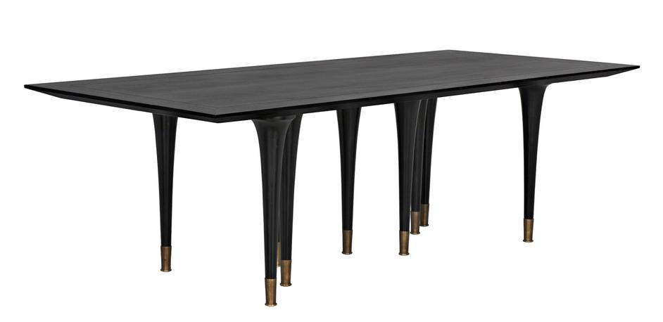 Romeo Dining Table, Hand Rubbed Black by Noir Furniture