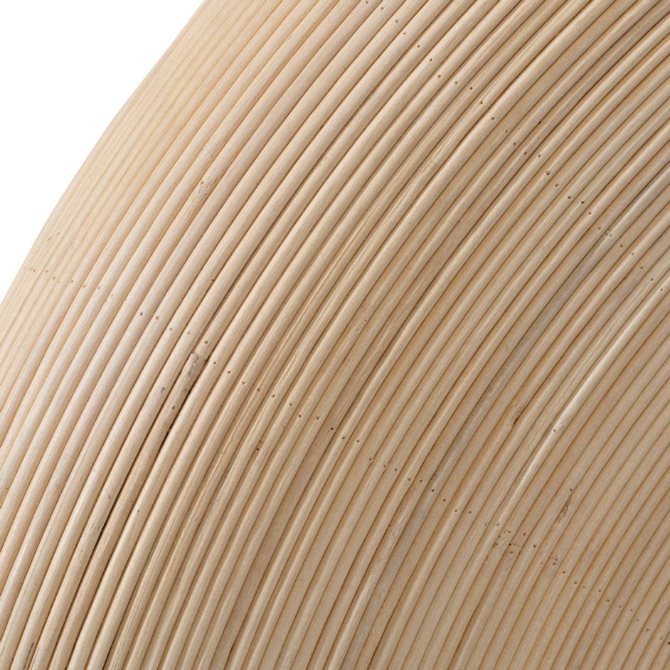 Paddock Bamboo Round Wall Mirror, Cream by Jamie Young