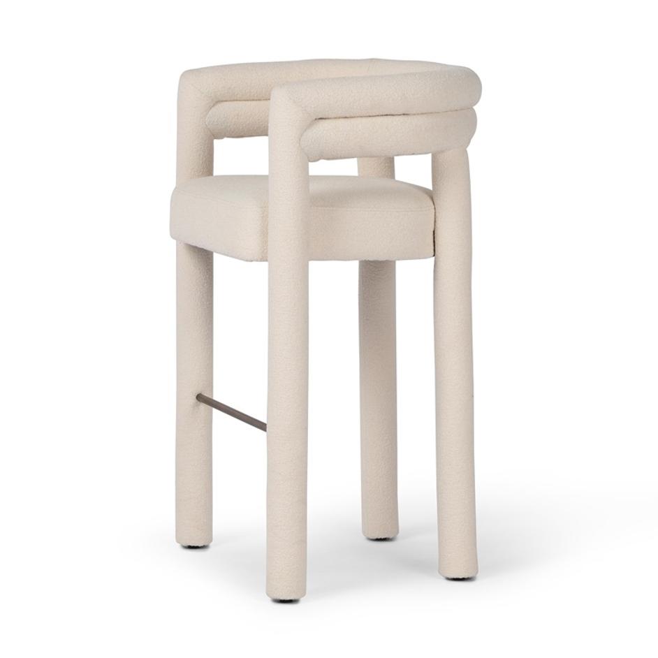 Tacova Bar Stool in Florence Cream by FOUR HANDS