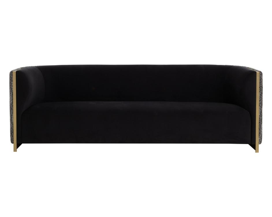 LARRON SOFA - ABBINGTON BLACK / HOBBES NIGHT by Sunpan