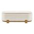 Ayleen Chenille Storage Bench, Seneca Beige  by New Pacific Direct