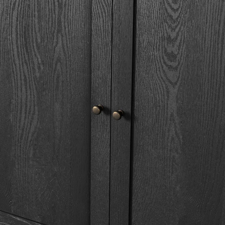 Millie Single Vanity - Satin Drifted Black Veneer by Four Hands