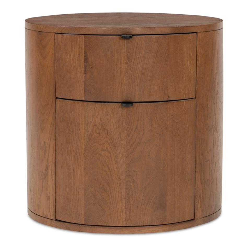 Theo Two Drawer Nightstand Brown by Moes Home
