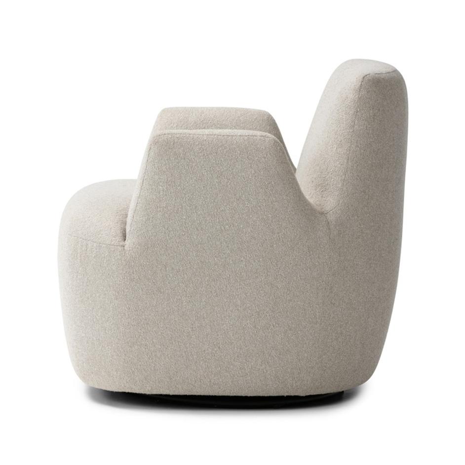 Reed Swivel Chair In Crete Pebble by Four Hands