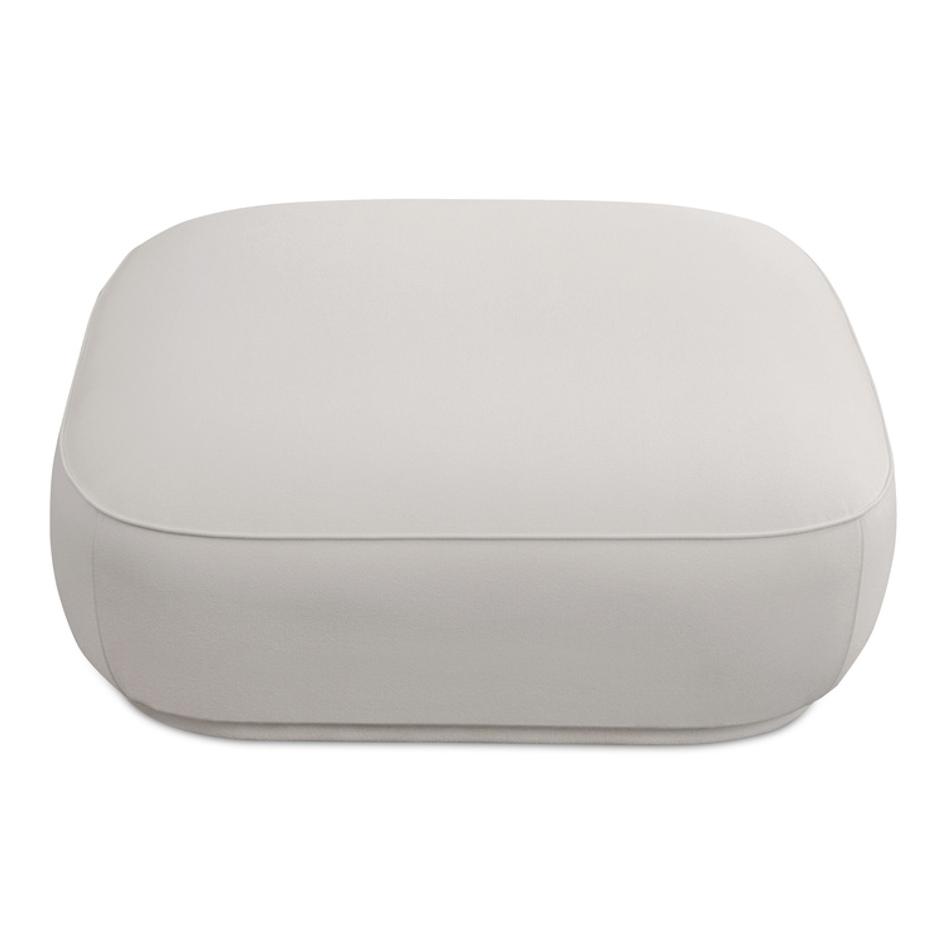 Marion Square Ottoman White by Moes Home