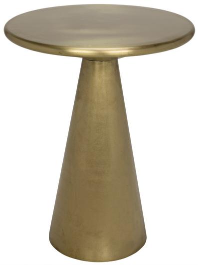 Cassia Side Table, Metal with Brass Finish by Noir Furniture