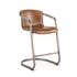 Portofino Distressed Chestnut Leather Counter Chair by Home Trends & Design