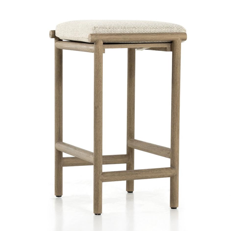 Kyla Outdoor Stool In Brown/Sand In Counter by FOUR HANDS