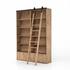 Bane Double Bookshelf W/ Ladder In Smoked P by FOUR HANDS