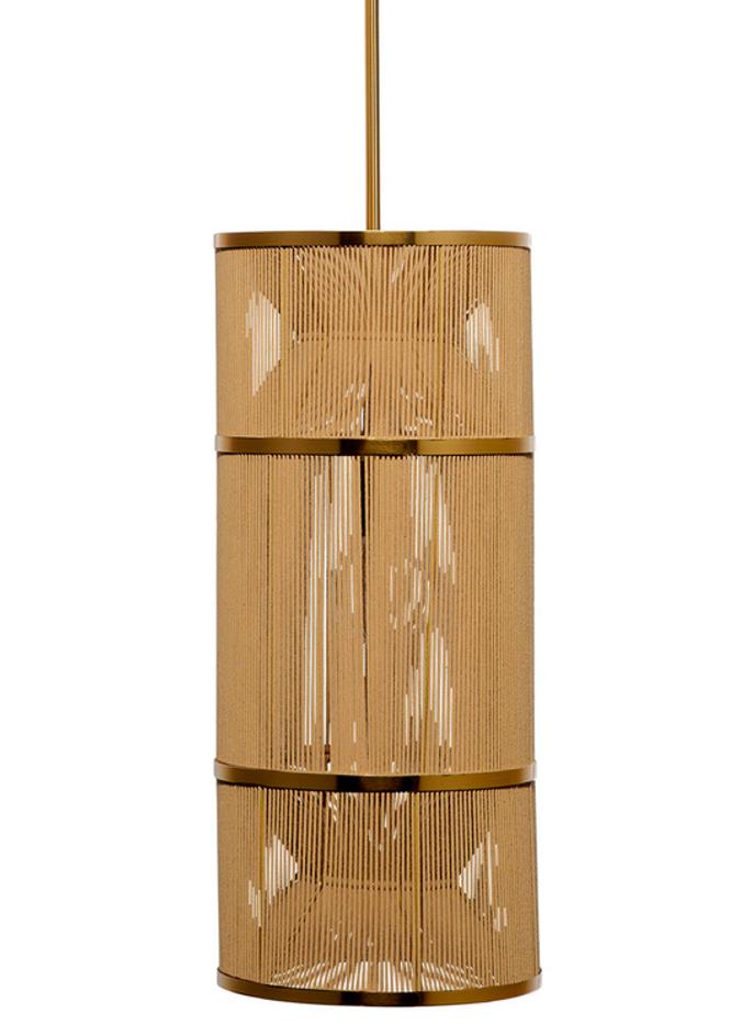 Congruent 1-Light Iron and Cotton Pendant by Jamie Young