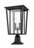 Seoul 2 Light Outdoor Pier Mounted Fixture in Black Finish by Z-Lite