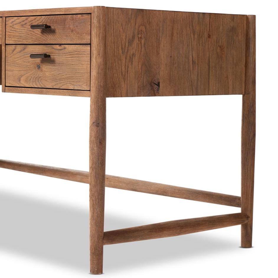 Glenview Desk In Weathered Oak by FOUR HANDS