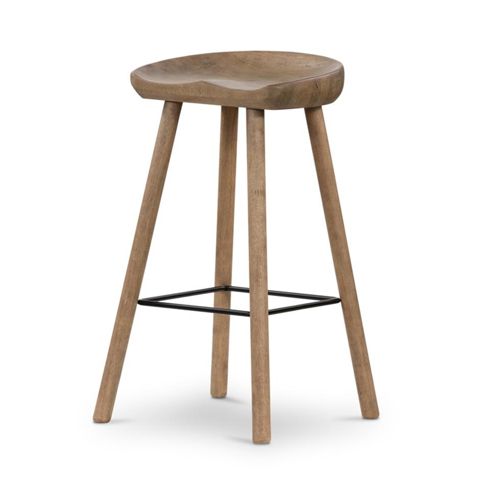 Barrett Stool In Natural Matte In Bar by FOUR HANDS
