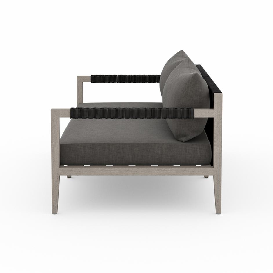 Sherwood Outdoor Sofa In 63" In Grey/Charcoal by FOUR HANDS