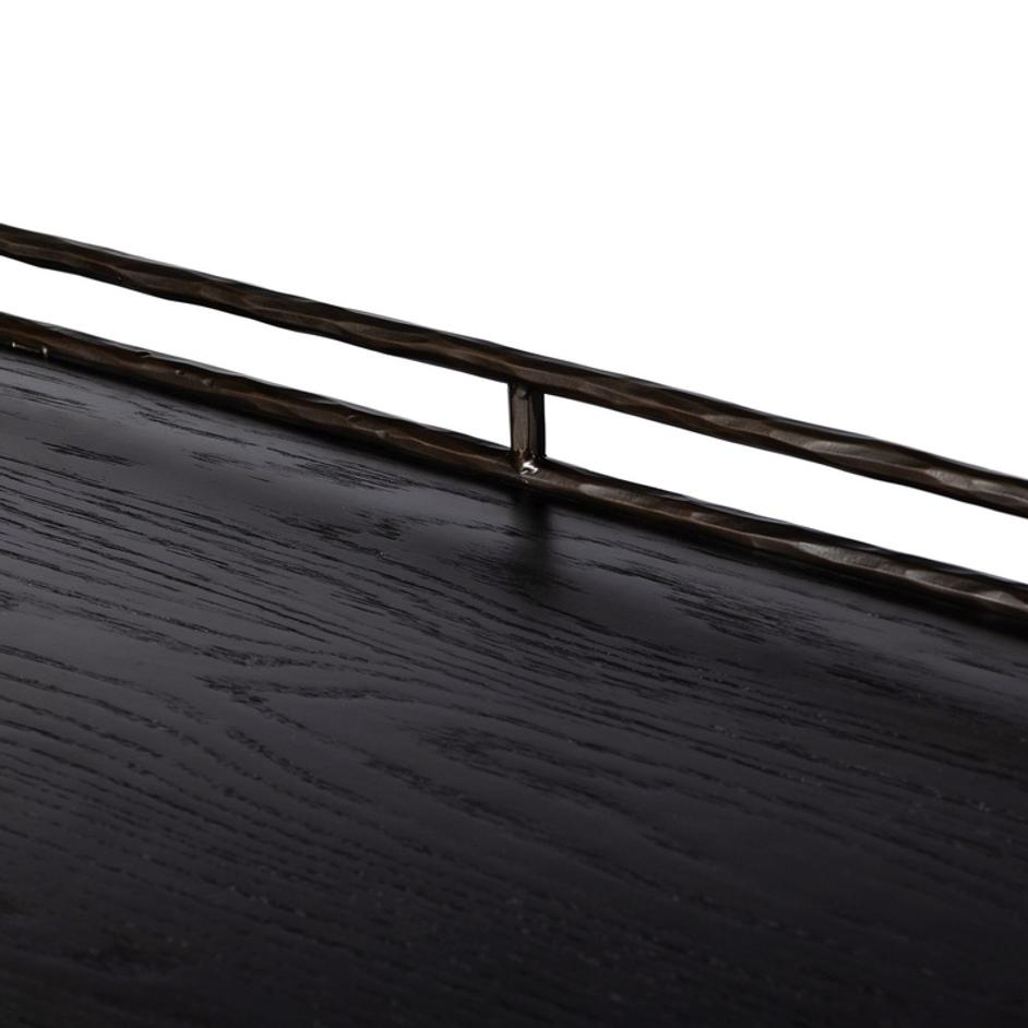 Afton Sideboard In Charcoal Oak And Charcoal Oak Veneer And Smooth Hammered Bronze by Four Hands