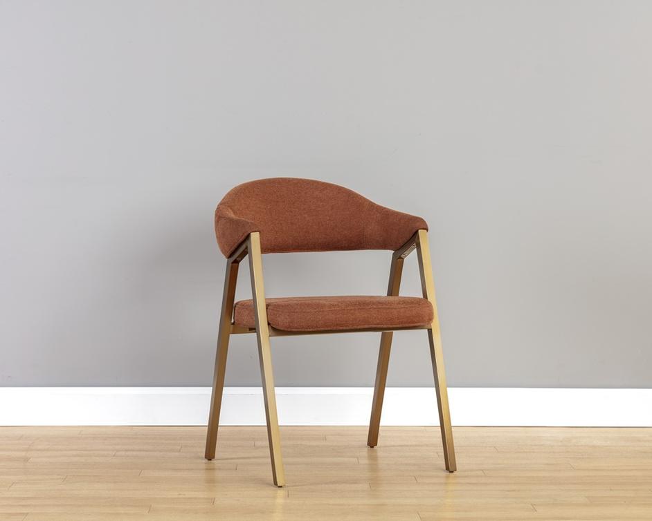 Burgos Dining Armchair - Belfast Rust by Sunpan