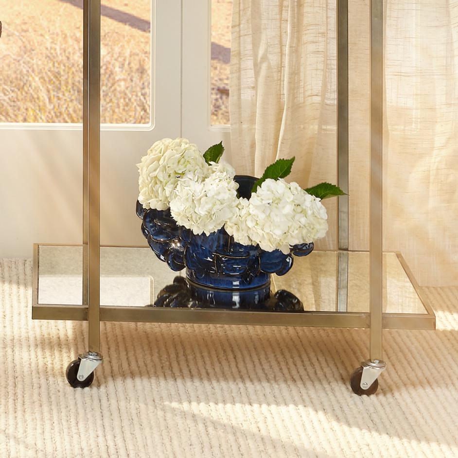  Helios Ceramic Decorative Bowl, Blue by Jamie Young