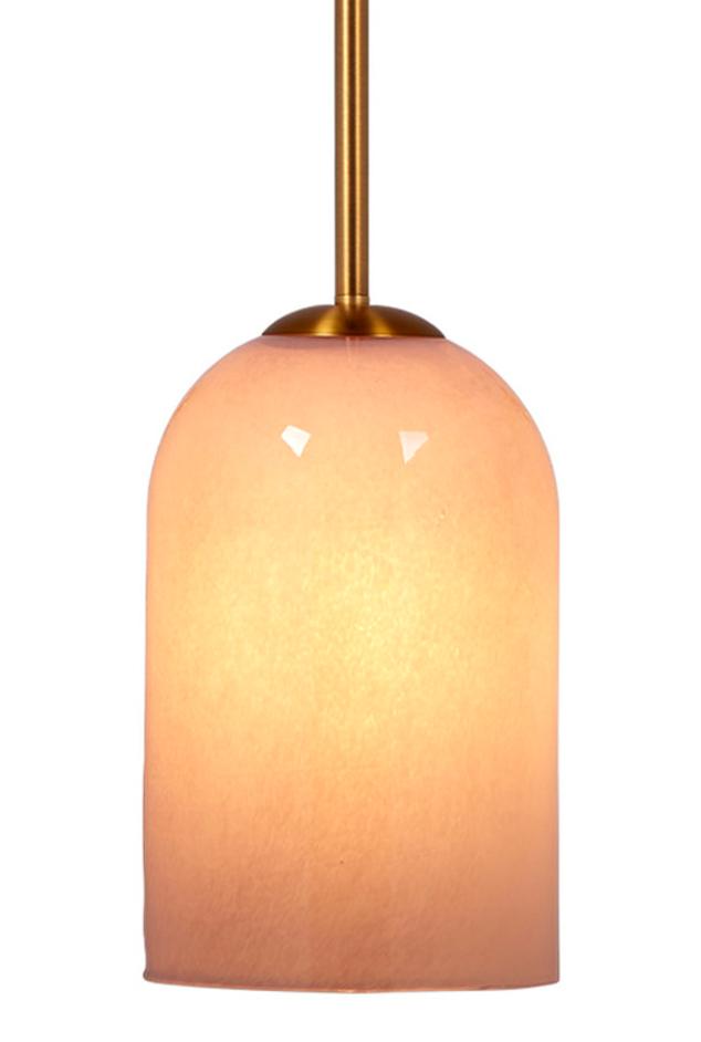 Holt 1-Light Glass Pendant, Pink by Jamie Young