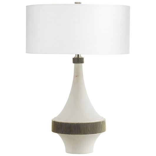 Saratoga Table Lamp in White by Cyan Design