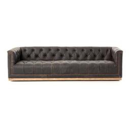 MAXX 95" SOFA IN DESTROYED BLACK by FOUR HANDS