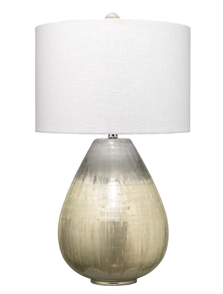 Damsle Glass Table Lamp with Linen Shade by Jamie Young