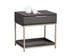 Rebel Nightstand - Gold - Charcoal Grey by Sunpan