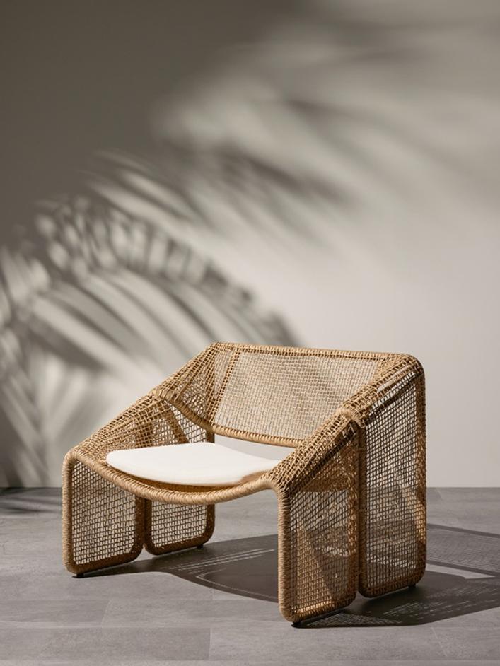 Selma Outdoor Chair In Faux Hyacinth by FOUR HANDS