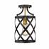 Malcalester 1 Light Flush Mount in Matte Black + Olde Brass Finish by Z-Lite