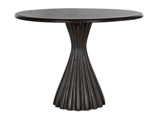 Osiris Dining Table, Pale Rubbed with Light Brown Trim by Noir Furniture