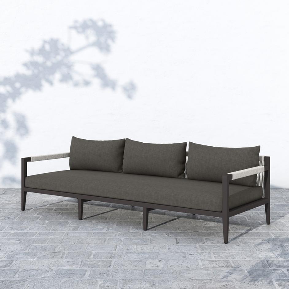 Sherwood Outdoor Sofa 93" in Bronze/Charcoal by FOUR HANDS