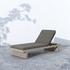 Leroy Outdoor Chaise in Grey/Charcoal by FOUR HANDS