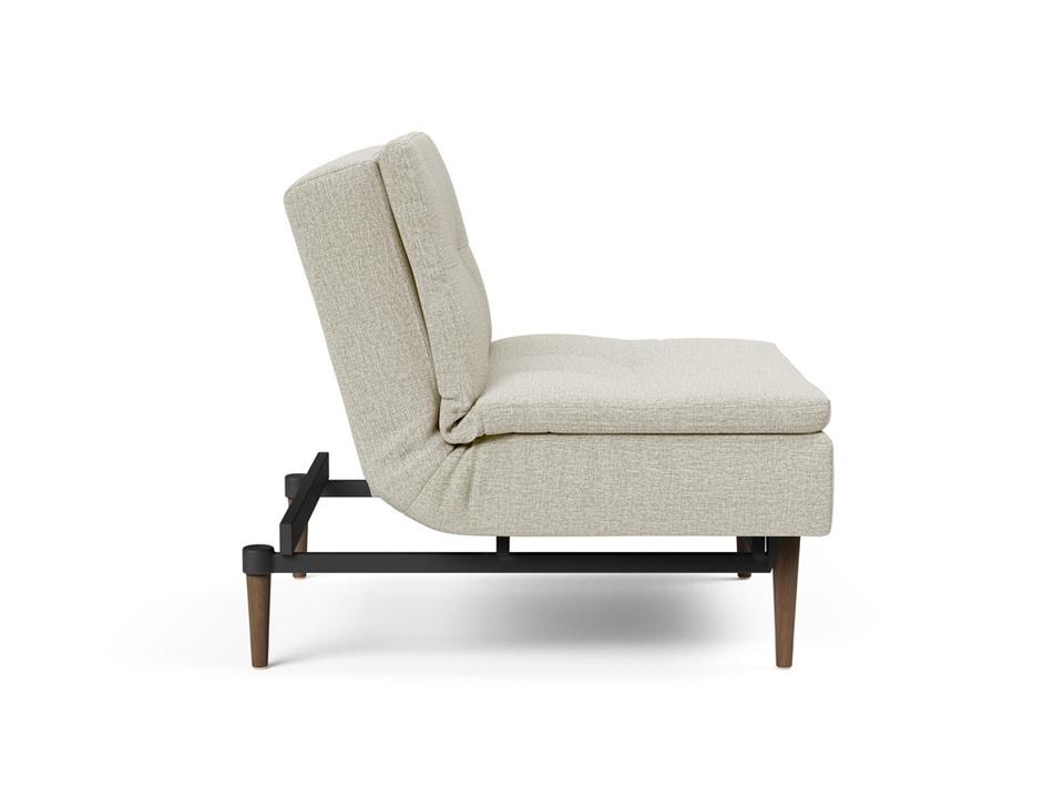 DUBLEXO CHAIR in MIXED DANCE NATURAL FABRIC WITH Dark Wood LEGS 527 by INNOVATION USA