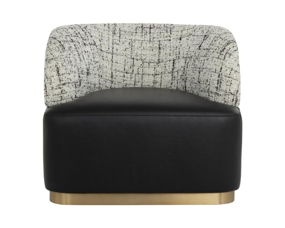 BRINDA SWIVEL LOUNGE CHAIR - BRAVO BLACK / HALTON BIRCH by Sunpan