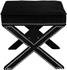 Alan Ottoman/Bench In Black Velvet by Meridian Furniture