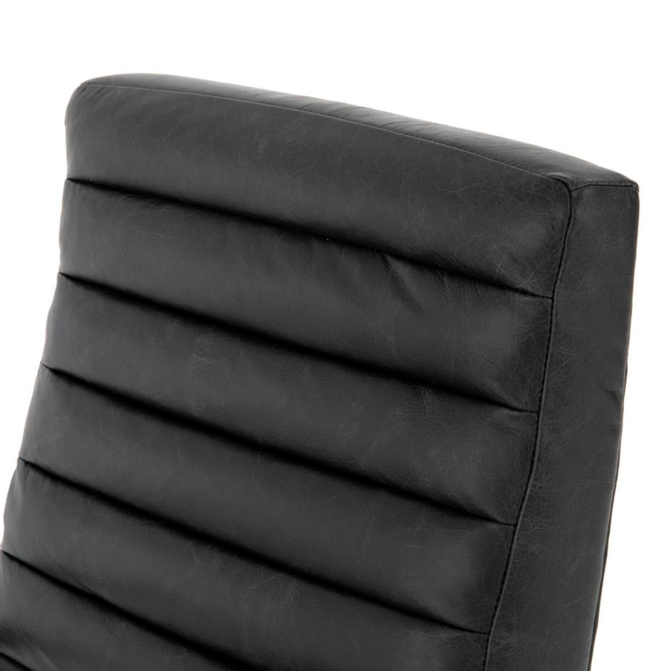 Bryson Traditional Channeled Desk Chair In Smoke by FOUR HANDS