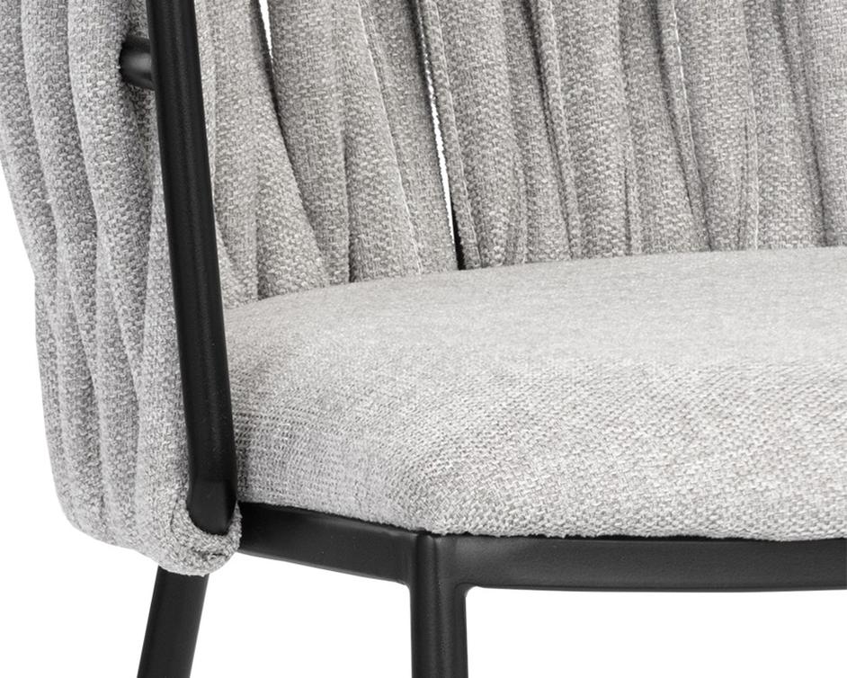 Sarai Dining Armchair - Belfast Heather Grey by Sunpan