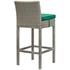 Brandon Outdoor Patio Wicker Rattan Bar Stool In Light Gray Green by Modway Furniture