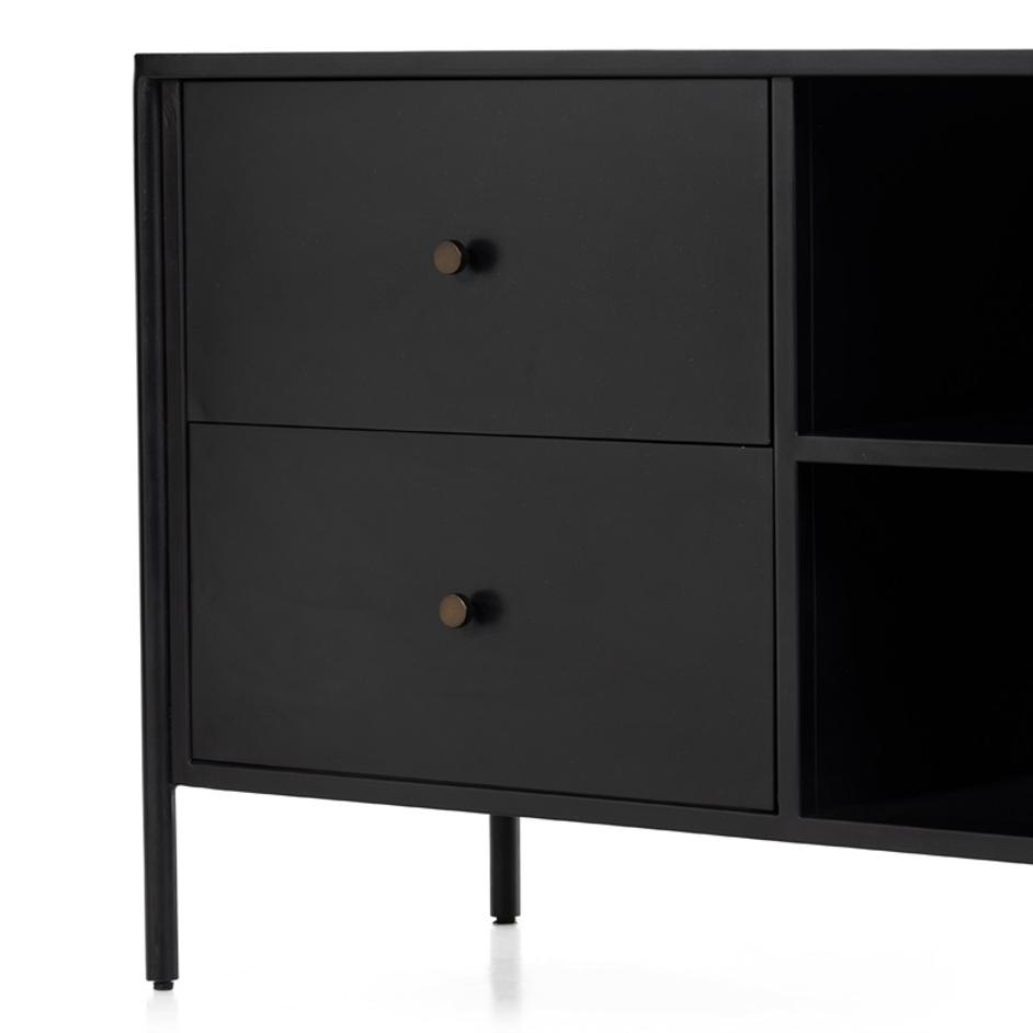 Soto Media Console In Black by FOUR HANDS
