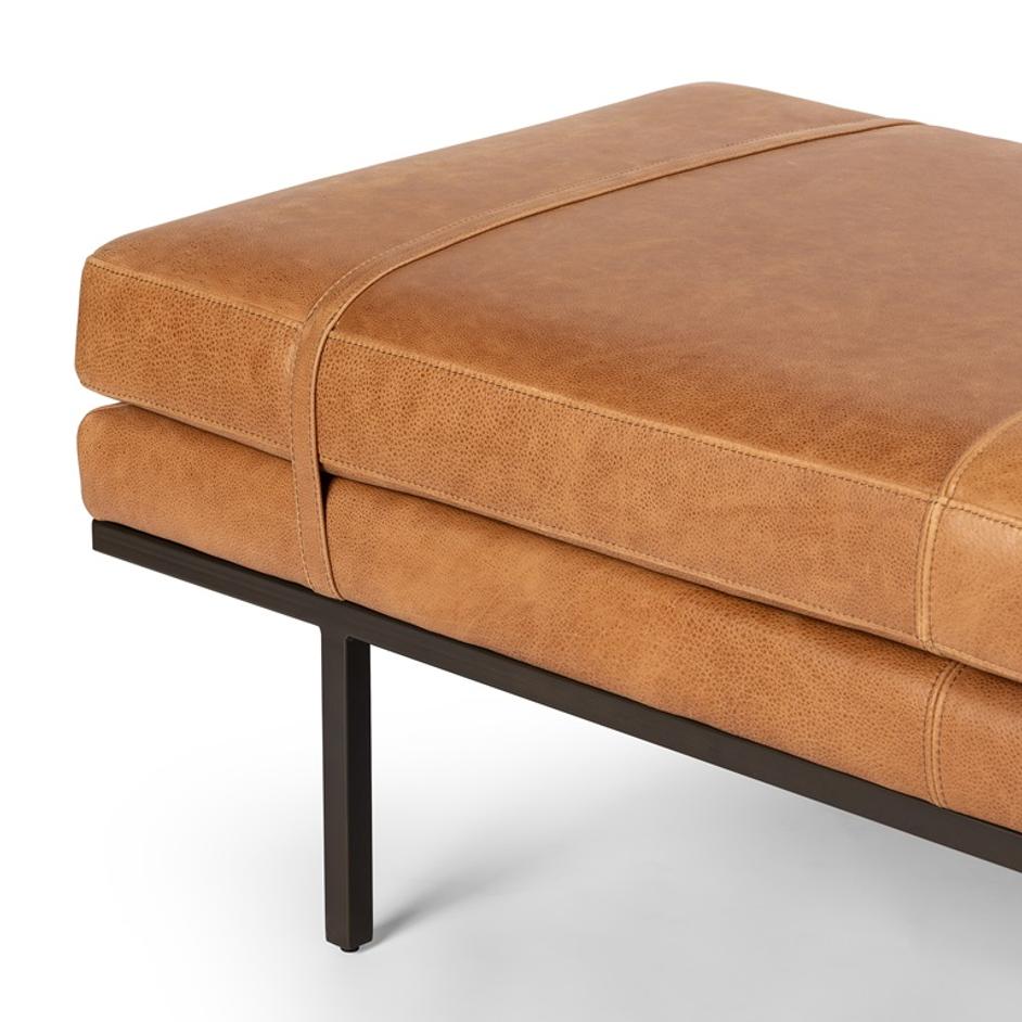 Harris Accent Bench In Palermo Cognac by FOUR HANDS