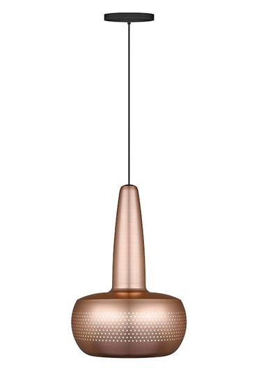Clava Hardwired Pendant in Copper with Black Cord by UMAGE