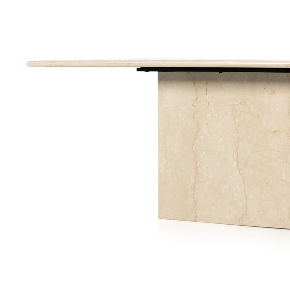 Arum Dining Table In Cream Marble by FOUR HANDS