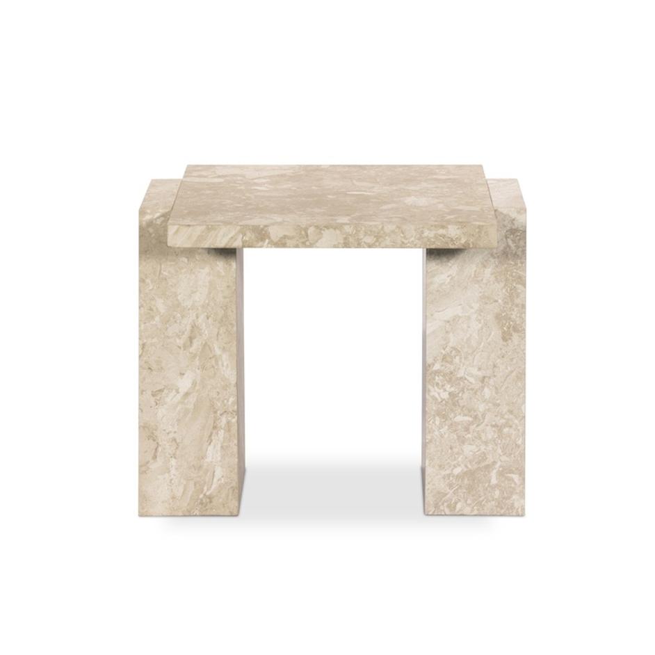 Romano End Table - Lunar Marble by Four Hands