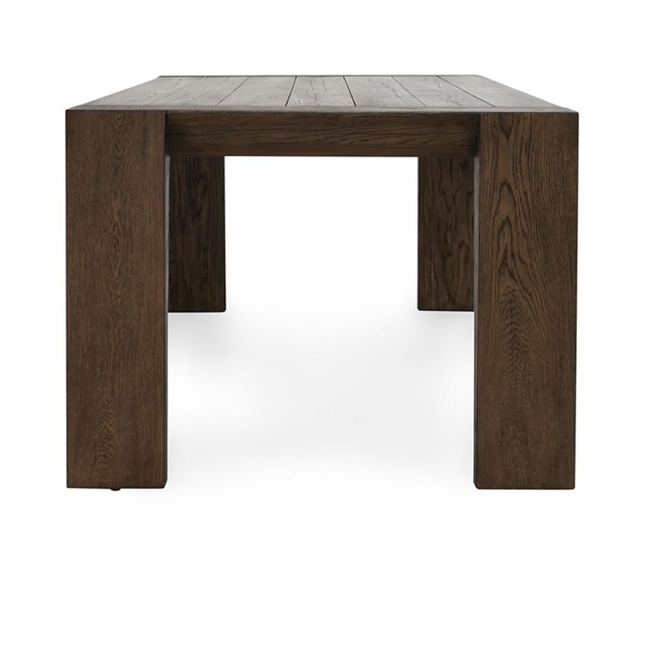 Troy Reclaimed Oak 89" Dining Table Suede Brown by Classic Home