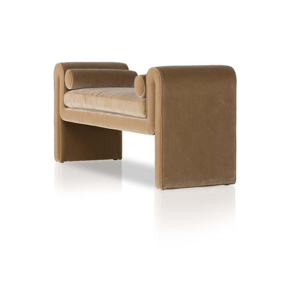 Mitchell Accent Bench in Surrey Camel by FOUR HANDS