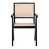 Bordeaux Rattan Dining Arm Chair In Black/ Natural by New Pacific Direct