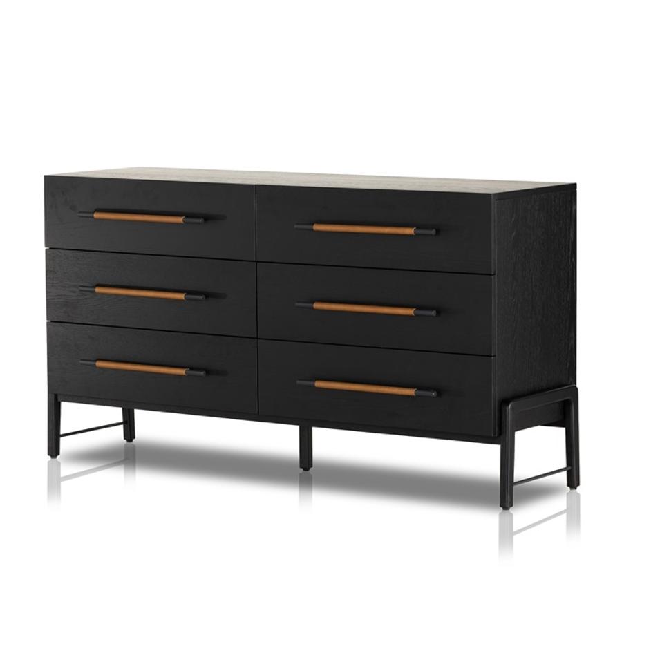 Rosedale 6 Drawer Dresser in Ebony Oak by FOUR HANDS