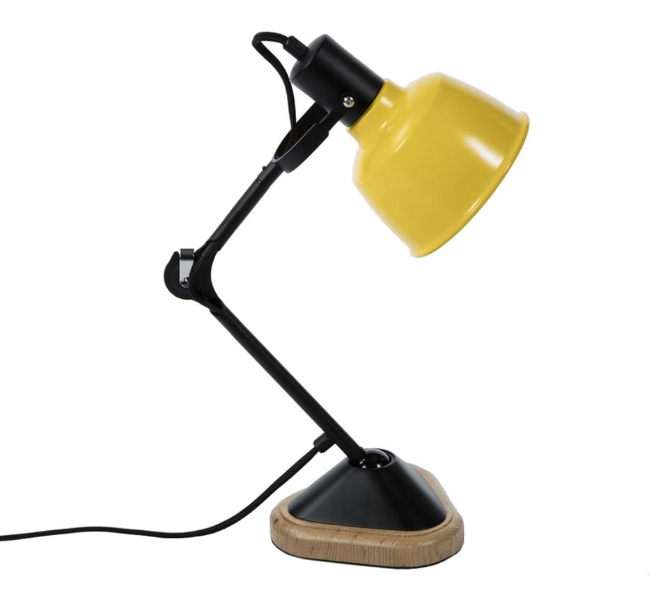 Eduardo Table Lamp - Matt Black/Matt Yellow Shade by GALLA HOME