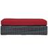 Kindle Outdoor Patio Sunbrella® Rectangle Ottoman In Canvas Red by Modway Furniture